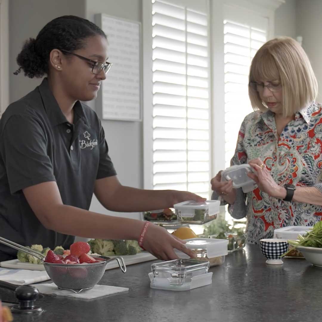 Trust Bickford Home Care with meal planning and preparation
